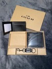 Coach Men s 3-in-1 Wallet Boxed Gift Set Signature Black Leather
