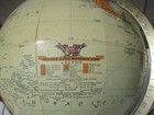 Vintage 12    Tan   Beige Oceans Water Repogle Reference Globe Ussr