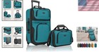 Lightweight Softside Rolling Suitcase Set 2-wheel Polyester Travel Carry-on