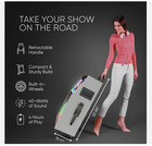 Masingo Karaoke Machine With Built-in 15  Tablet  Led Lights  2 Wireless Mics
