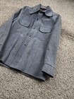 Vintage Roos Atkins Jacket Mens Medium Gray Suede Leather Shirt Coat 1970s