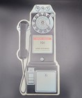 Rare Public 10 Cent Pay Phone Figural Metal Sign 15 5   