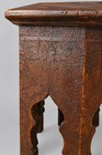 Antique Style Carved Hardwood Octagonal Side Table Stool Anglo-indian Foliate