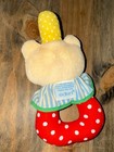 Vintage Eden Toys Clown Bear Plush Baby Rattle Chime Lovey Stuffed