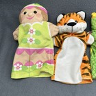 Melissa And Doug Lot Of 6 Pictured Puppets 2dragons  Princess  Dr  Tiger    Pig