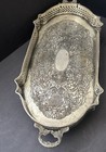Vintage Silver Plate Tray  Beautiful Design 22    Long Serving Or Display India 