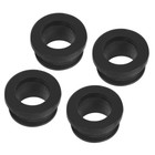 4 Pack Snap Rubber Grommet Hole Plug 18mm Id 14mm Cable Pipe Protector Black