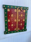Vintage Hand Carved Wood  Brass Work Window  Wooden Window  Wall Decor Window