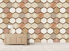 3d Hexagon Pattern G6253 Wallpaper Wall Murals Removable Self-adhesive Honey