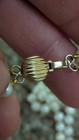 Vintage Double Strand Real 5mm Pearl Knotted Necklace 14k Yellow Gold Clasp 16 