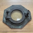 Antique Alexander Hall   Co Brass Porthole Octagonal Ship Maritime Nautical