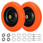 13  Flat Free Wheels Replacement For Gor Garden Cart Tires  4 00-6 2 Orange