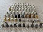 Vntg Lot 76 Thimbles Usa States Canada Travel Parks Landmarks Pewter Wood China