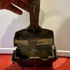 Vintage Military Leather Pouch With Brass Emblem Militaria