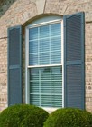Set Of 2 Vantage Exterior Louvered Arch Shutters 15 X 48 Vinyl Forest Green