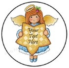 Personalized Custom Angel Christmas Seals Labels Stickers Birthday Party Favors