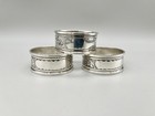 Set Of Three George V Sterling Silver Napkin Rings  John Rose  Birmingham  1919