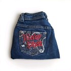 Baby Phat Girlz Vintage Embellished Logo Blue Jean Crop Capri Pants   Size 16