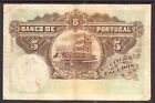 Portugal-kr 114 1920  5  Escudos Ouro  gold  Banknote Dated  6-25-20