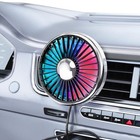 Usb Car Fan For Air Vent  360   Rotatable Clip On Cooling Fan With Led Black
