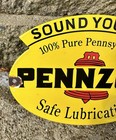 Vintage Pennzoil Motor Oil Porcelain Sign Gasoline Service Station Pump Plate
