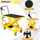 Non   slip Pad Hydraulic Lift Table Cart  Single Scissor Lift Table  32  Lifting H