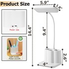 Led Desk Light Bedside Reading Night Lamp Usb Rechargeable Touch Sensor Dimmable
