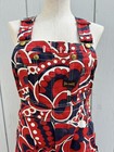 Rare Vtg Big Smith Union Made Sanforized Groovy Floral Print Overalls  30    Waist