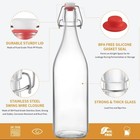 8 Set  16 Oz Swing Top Glass Bottles - Flip Top Beer Brewing Bottles With
