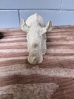Hand Carved Soapstone Rhinoceros Figurine Sculpture Natural Stone Rhino Decor