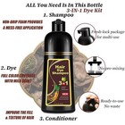 500ml Hair Dye Shampoo 3 In 1 Hair Shampoo Instant Hair Dye Herbal Ingredients
