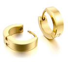 Men s Silver Plated Stud Hoop Earrings Charm Elegant Silver Gold Black