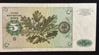 1980 German 5 Deutsche Mark Banknote Good Condition Circulated
