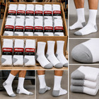 Wholesale Bulk Lot Men s White   Gray Crew Socks Cotton Sports Casual 9-11 10-13