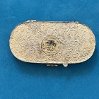 Vtg Full Vintage Estee Lauder Solid Perfume Compact Gold Tone Victorian