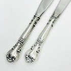 Gorham Chantilly Sterling Silver Handles Butter Knives Pair 6 3 4    7 3 4   