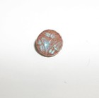 Tiny Antique Saphiret Czech Glass Shank Button