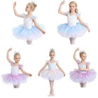 Kids Girls Tutu Dress Sparkly Costume Dresses Dancewear Princess Sequin Bodice
