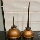 Vintage Eagle Oil Can Lot X 2 Copper Tone Automobilia Collectible Man Cave Gift