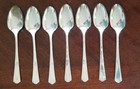 Lot Of 7 Oval Soup Spoons Wm  Rogers Sectional Oneida Ltd  Unknown Pattern