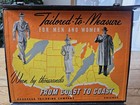 Vtg Tailor Advertising Suitcase Progress Tailoring Co  Chicago Leather Handle