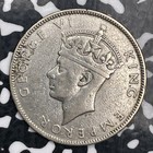 1939 Seychelles 1 Rupee Lot f6663 Silver  Cleaned