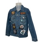 Denim Tucker Jacket Customized With Queen Freddy Mercury Band Patches Unisex