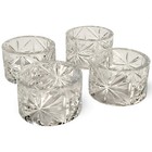 Vintage 4pc Essex 24  Lead Crystal Napkin Rings Crystal Clear Original Box