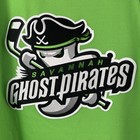 Official Savannah Ghost Pirates Minor League Green Embroidered Jersey Size 2xl