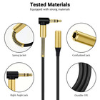Headphone Extension Cable  3 5mm Extension Cable  Right Angle Male To Female Hea