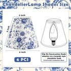 6 Pcs Chandelier Shades Small Chinoiserie Lamp Shade French Toile Countryside