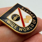 Abc Wide World Of Sports Lapel Pin Enamel Broadcasting Media Advertising Vintage