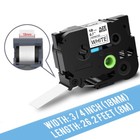 Compatible With Brother 2pk Black On White Tz-241 Label Tape Tze241 3 4 