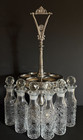 Unique Antique Silver Plate   Cut Glass Decanter 6 Bottle Cruet Stand Caddy Set
